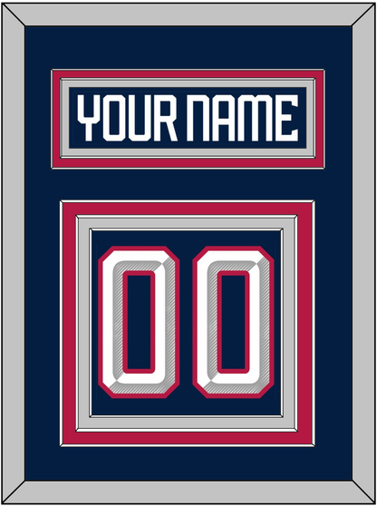 United States Men's Hockey Nameplate & Number (Back) - 2025 4 Nations Blue - Premier Tier 4