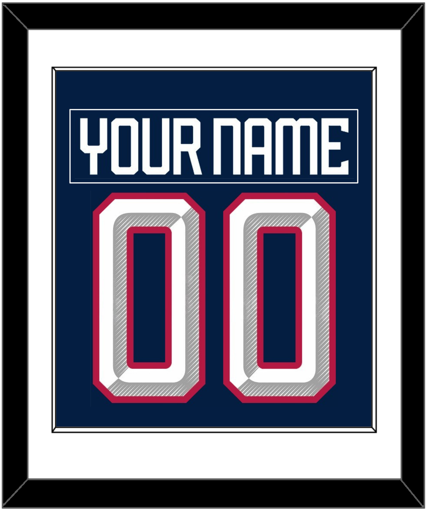 United States Men's Hockey Nameplate & Number (Back) Combined - 2025 4 Nations Blue - Essential Tier 1