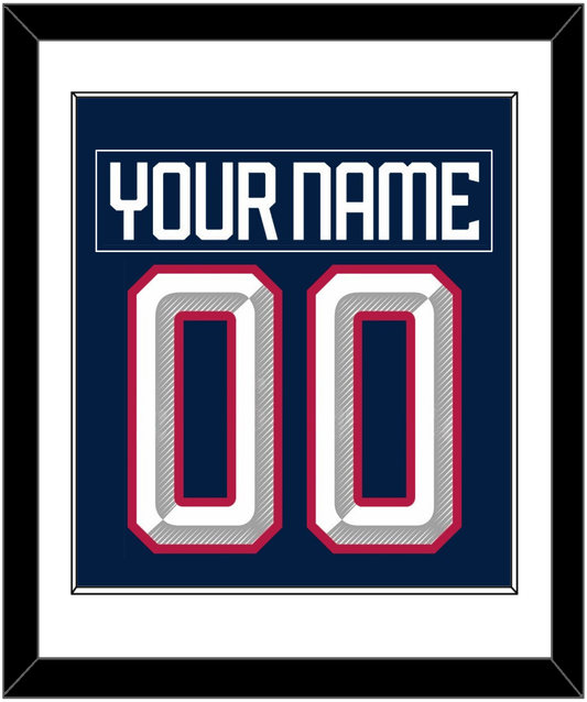 United States Men's Hockey Nameplate & Number (Back) Combined - 2025 4 Nations Blue - Essential Tier 1