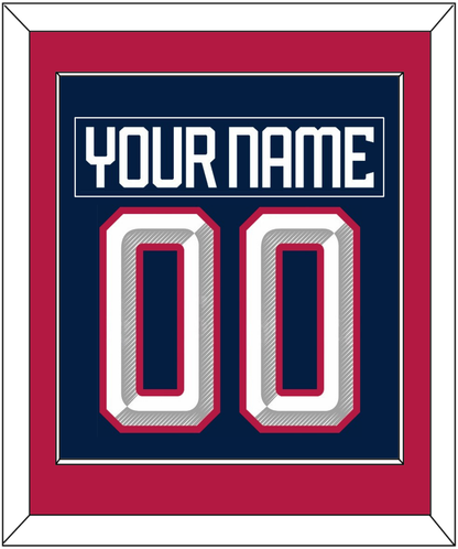 United States Men's Hockey Nameplate & Number (Back) Combined - 2025 4 Nations Blue - Essential Tier 2