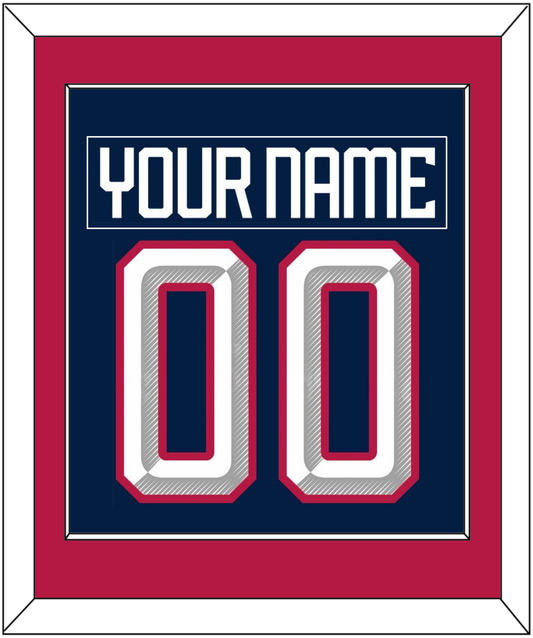 United States Men's Hockey Nameplate & Number (Back) Combined - 2025 4 Nations Blue - Essential Tier 2