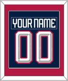United States Men's Hockey Nameplate & Number (Back) Combined - 2025 4 Nations Blue - Single Mat 2