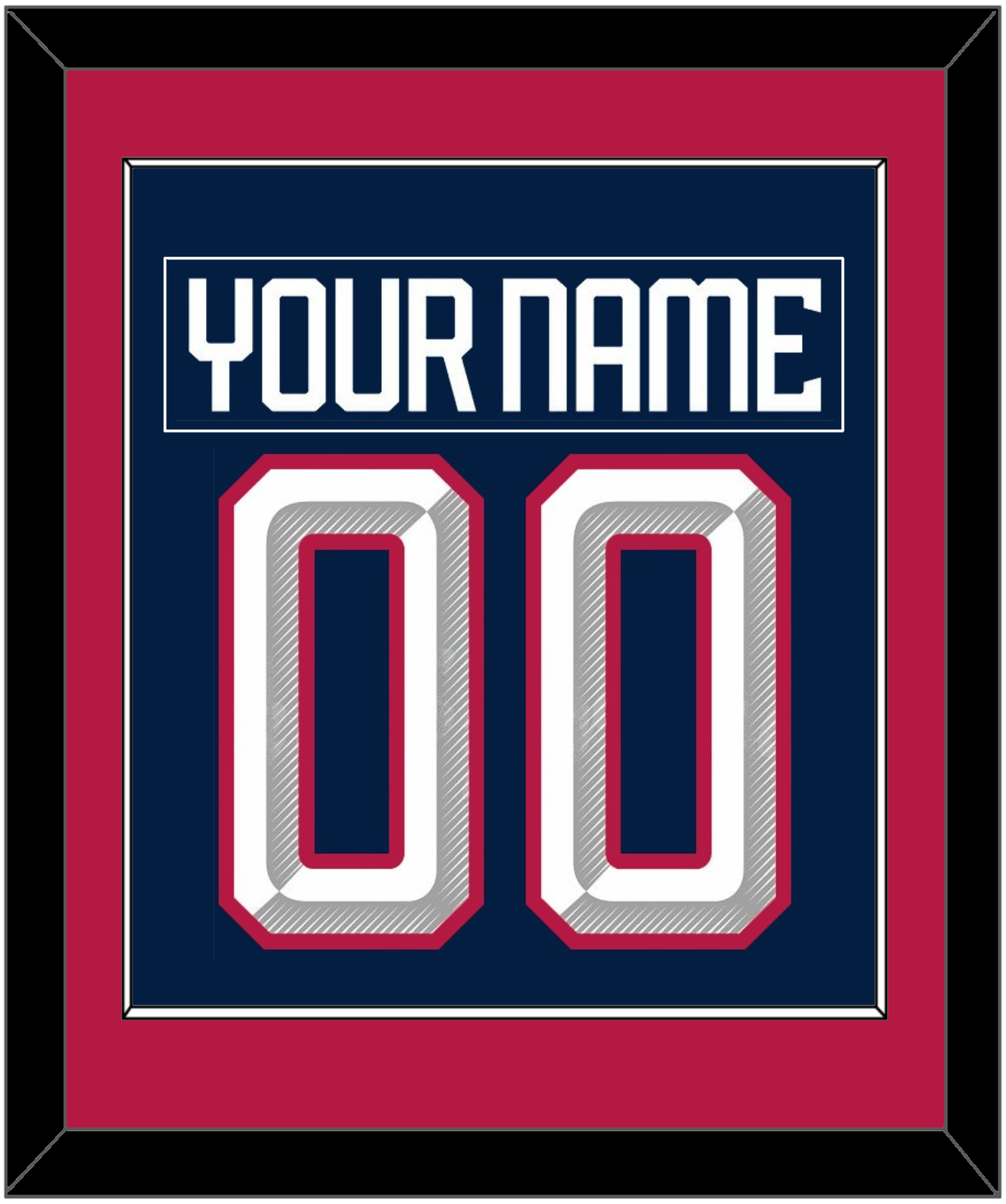 United States Men's Hockey Nameplate & Number (Back) Combined - 2025 4 Nations Blue - Essential Tier 2