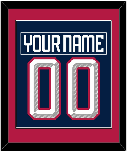 United States Men's Hockey Nameplate & Number (Back) Combined - 2025 4 Nations Blue - Essential Tier 2