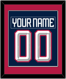 United States Men's Hockey Nameplate & Number (Back) Combined - 2025 4 Nations Blue - Single Mat 2