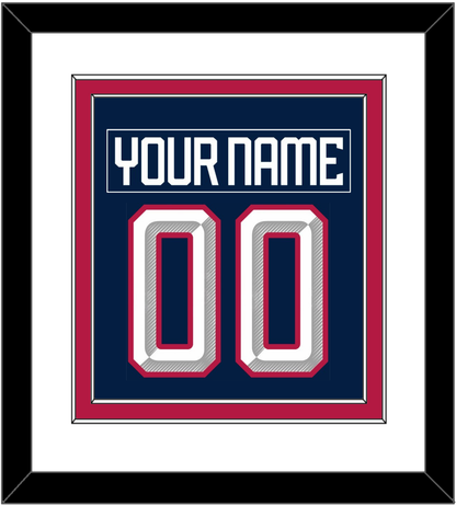 United States Men's Hockey Nameplate & Number (Back) Combined - 2025 4 Nations Blue - Signature Tier 1