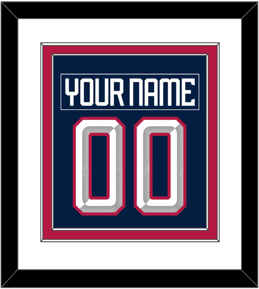 United States Men's Hockey Nameplate & Number (Back) Combined - 2025 4 Nations Blue - Signature Tier 1