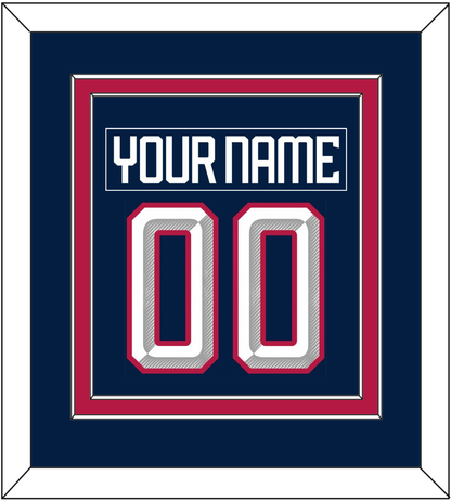 United States Men's Hockey Nameplate & Number (Back) Combined - 2025 4 Nations Blue - Signature Tier 2