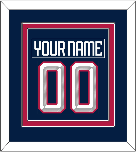 United States Men's Hockey Nameplate & Number (Back) Combined - 2025 4 Nations Blue - Signature Tier 2
