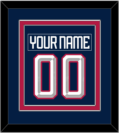 United States Men's Hockey Nameplate & Number (Back) Combined - 2025 4 Nations Blue - Signature Tier 2