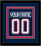 United States Men's Hockey Nameplate & Number (Back) Combined - 2025 4 Nations Blue - Double Mat 2