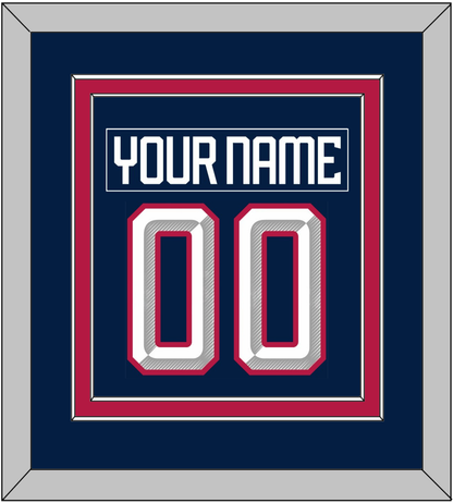United States Men's Hockey Nameplate & Number (Back) Combined - 2025 4 Nations Blue - Signature Tier 2
