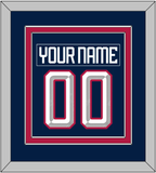 United States Men's Hockey Nameplate & Number (Back) Combined - 2025 4 Nations Blue - Double Mat 2