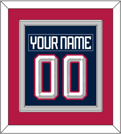 United States Men's Hockey Nameplate & Number (Back) Combined - 2025 4 Nations Blue - Signature Tier 3