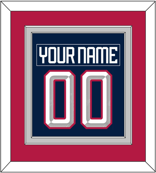 United States Men's Hockey Nameplate & Number (Back) Combined - 2025 4 Nations Blue - Signature Tier 3
