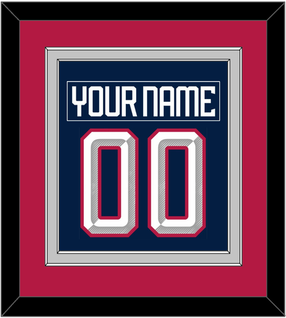 United States Men's Hockey Nameplate & Number (Back) Combined - 2025 4 Nations Blue - Signature Tier 3