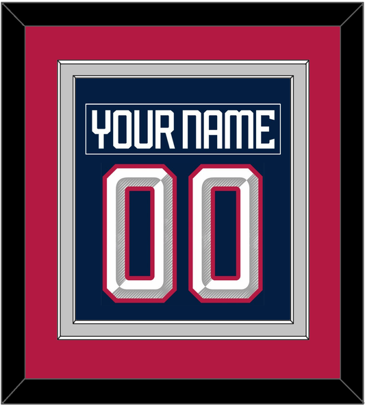 United States Men's Hockey Nameplate & Number (Back) Combined - 2025 4 Nations Blue - Signature Tier 3