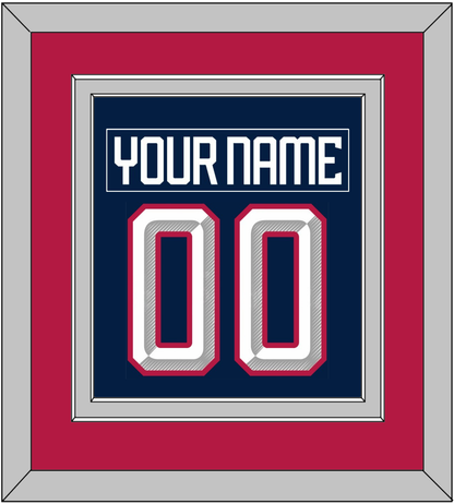 United States Men's Hockey Nameplate & Number (Back) Combined - 2025 4 Nations Blue - Signature Tier 3