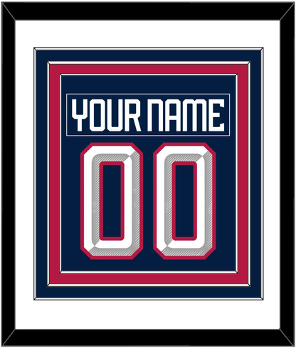 United States Men's Hockey Nameplate & Number (Back) Combined - 2025 4 Nations Blue - Premier Tier 1