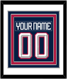 United States Men's Hockey Nameplate & Number (Back) Combined - 2025 4 Nations Blue - Triple Mat 1