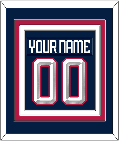 United States Men's Hockey Nameplate & Number (Back) Combined - 2025 4 Nations Blue - Premier Tier 3