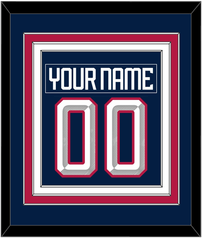 United States Men's Hockey Nameplate & Number (Back) Combined - 2025 4 Nations Blue - Premier Tier 3