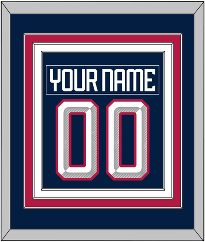 United States Men's Hockey Nameplate & Number (Back) Combined - 2025 4 Nations Blue - Premier Tier 3