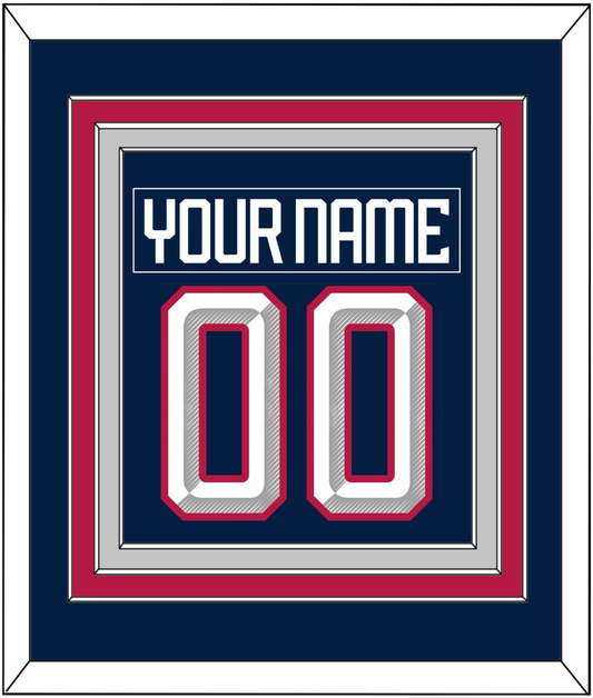 United States Men's Hockey Nameplate & Number (Back) Combined - 2025 4 Nations Blue - Premier Tier 4