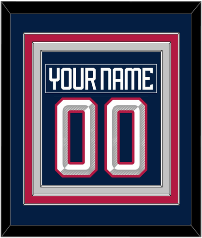 United States Men's Hockey Nameplate & Number (Back) Combined - 2025 4 Nations Blue - Premier Tier 4