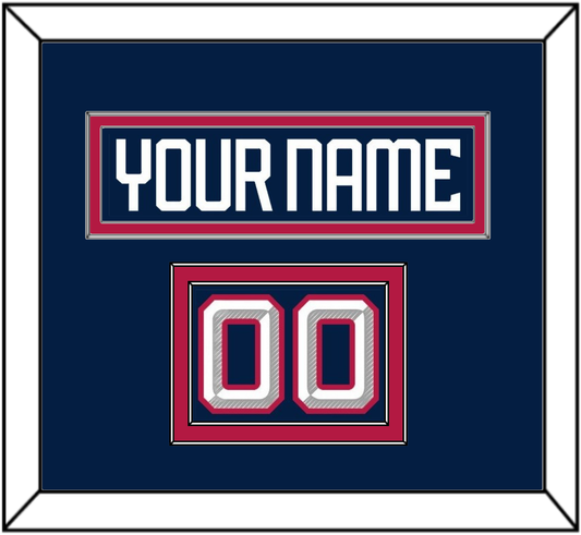 United States Men’s Hockey Nameplate & Number (Shoulder) - 2025 4 Nations Blue - Signature Tier 2