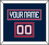 United States Men’s Hockey Nameplate & Number (Shoulder) - 2025 4 Nations Blue - Double Mat 2