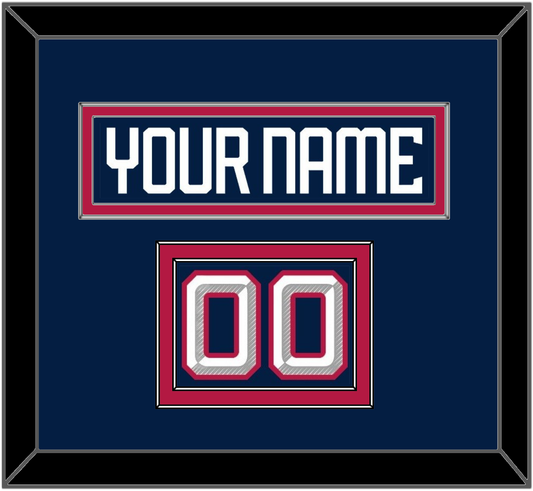United States Men’s Hockey Nameplate & Number (Shoulder) - 2025 4 Nations Blue - Signature Tier 2