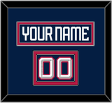 United States Men’s Hockey Nameplate & Number (Shoulder) - 2025 4 Nations Blue - Double Mat 2