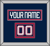 United States Men’s Hockey Nameplate & Number (Shoulder) - 2025 4 Nations Blue - Double Mat 2