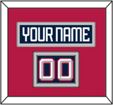 United States Men’s Hockey Nameplate & Number (Shoulder) - 2025 4 Nations Blue - Double Mat 3