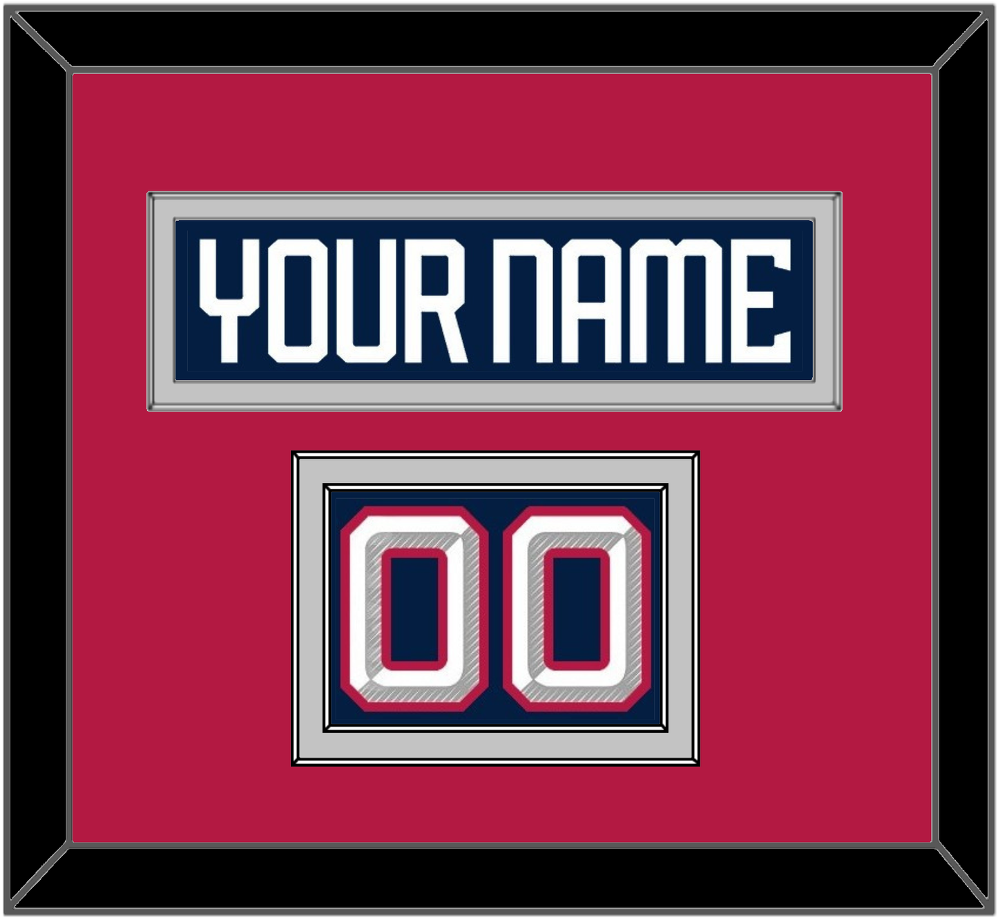 United States Men’s Hockey Nameplate & Number (Shoulder) - 2025 4 Nations Blue - Signature Tier 3