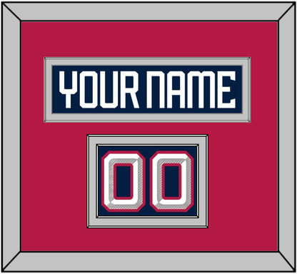 United States Men’s Hockey Nameplate & Number (Shoulder) - 2025 4 Nations Blue - Signature Tier 3