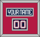 United States Men’s Hockey Nameplate & Number (Shoulder) - 2025 4 Nations Blue - Double Mat 3