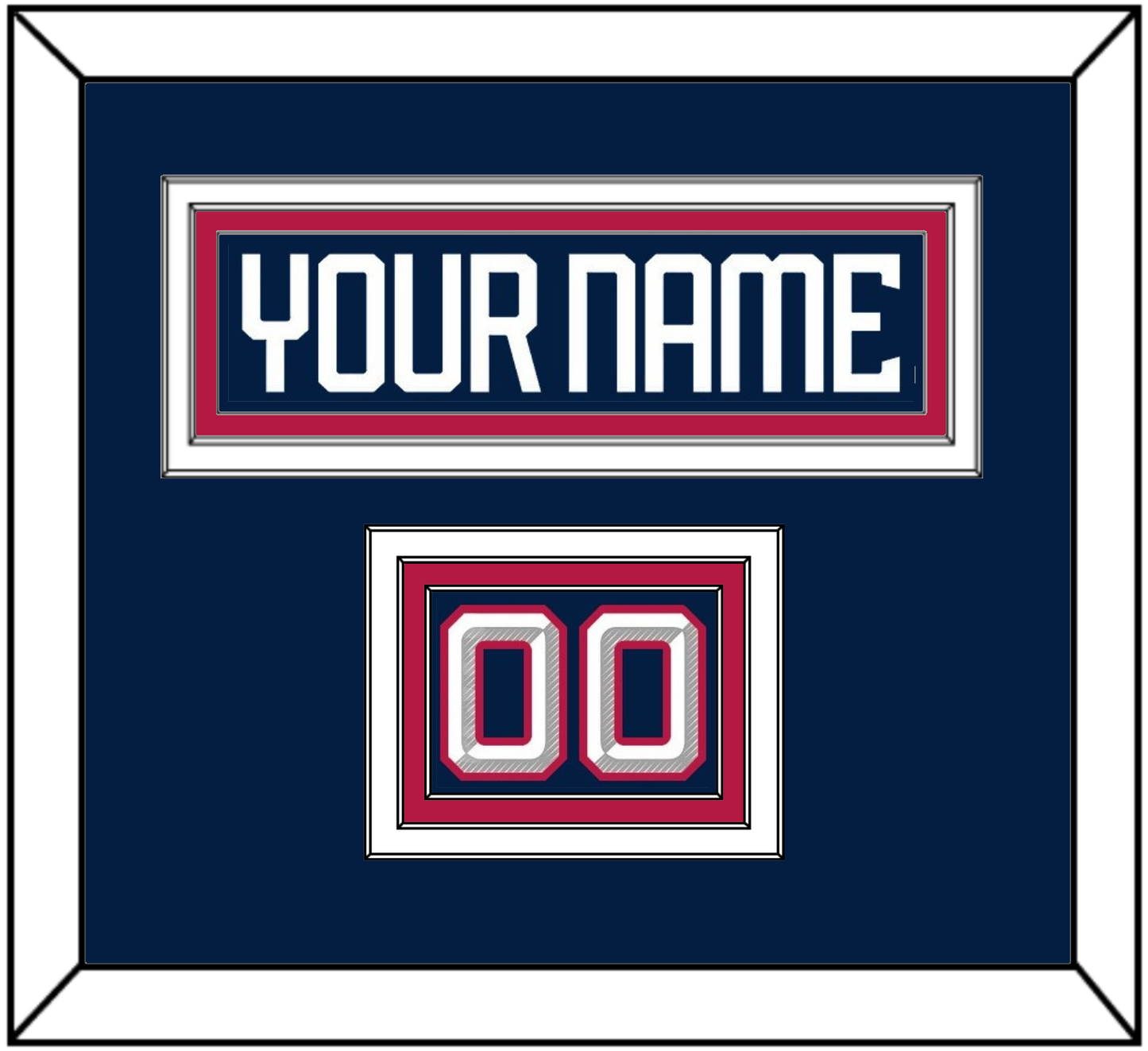 United States Men’s Hockey Nameplate & Number (Shoulder) - 2025 4 Nations Blue - Premier Tier 3