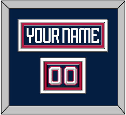 United States Men’s Hockey Nameplate & Number (Shoulder) - 2025 4 Nations Blue - Premier Tier 3