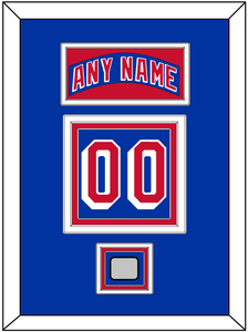 New York Nameplate & Number (Back) With 1994 Stanley Cup Finals Patch - Road Blue (1990-2004) - Triple Mat 2