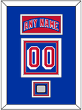 New York Nameplate & Number (Back) With 1994 Stanley Cup Finals Patch - Road Blue (1990-2004) - Triple Mat 2