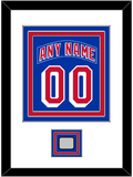 New York Nameplate & Number (Back) Combined, With 1994 Stanley Cup Finals Patch - Road Blue (1990-2004) - Triple Mat 1