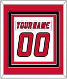 Carolina Nameplate & Number (Back) Combined - Home/Road White (2000-2007) - Triple Mat 2