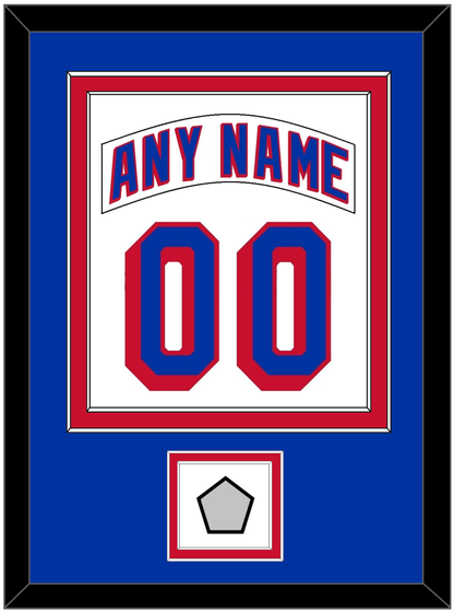 New York Nameplate & Number (Back) Combined, With 1994 Stanley Cup Finals Patch - Home White (1990-2004) - Signature Tier 2