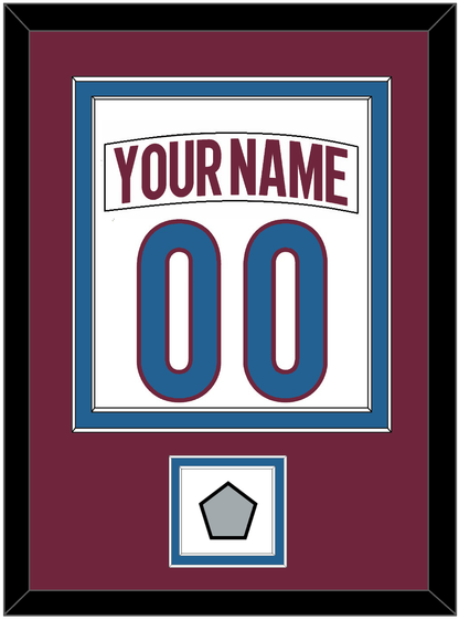 Colorado Nameplate & Number (Back) Combined, With Stanley Cup Finals Patch - Road White - Signature Tier 3