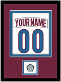 Colorado Nameplate & Number (Back) Combined, With Stanley Cup Finals Patch - Road White - Double Mat 3