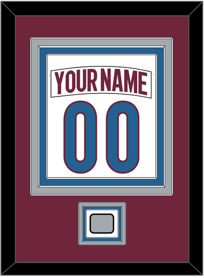 Colorado Nameplate & Number (Back) Combined, With Stanley Cup Finals Patch - Road White - Premier Tier 3