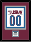 Colorado Nameplate & Number (Back) Combined, With Stanley Cup Champions Patch - Road White - Triple Mat 3