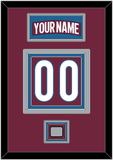 Colorado Nameplate & Number (Back) With Stanley Cup Champions Patch - Home Burgundy - Triple Mat 3